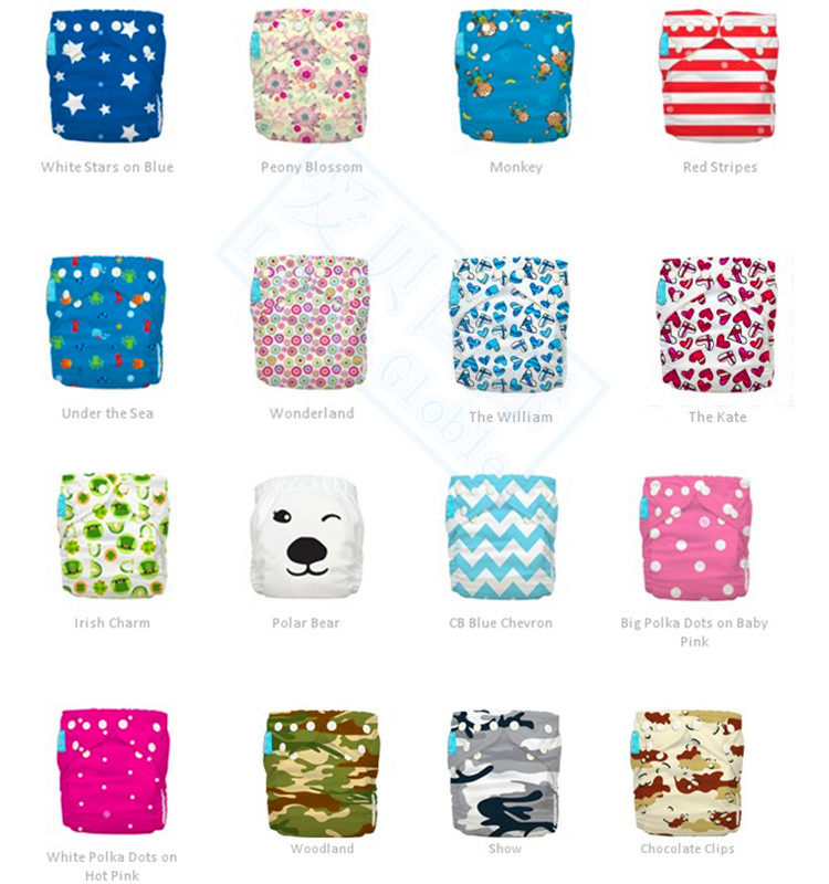 Тканевый подгузник 现货原装进口charlie banana透气环保布尿裤婴儿尿布均码 6个装