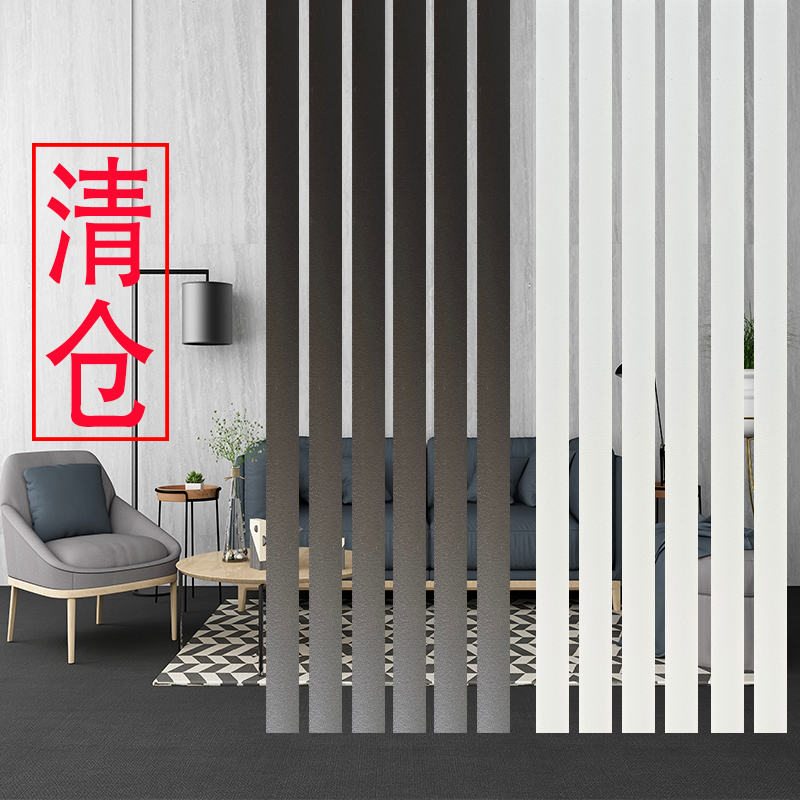 Aluminum alloy square through partition fence screen column iron entry hall living room entrance door decorative aluminum square pipe