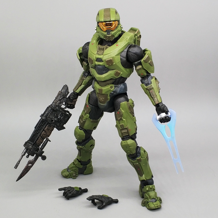 Zhuyuanxing Spartan Warrior Halo Figure Model Halo Green Master Chief Mecha Elite Soldier Action Figure Zhuyuanxing Spartan Warrior Halo Figure Model Halo Green Master Chief Mecha Elite Soldier Action Figure