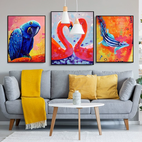 Масляная краска животное лебедь слон пингвин diy цифровая картина маслом ручная роспись спальня гостиная фон украшение стены живопись