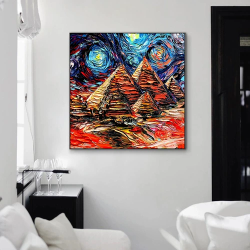 Spoof Van Gogh пейзаж мультфильм животные Diy цифровой масляной живопись декомпрессия заполнить цвет домашняя гостиная декоративная висящая картина