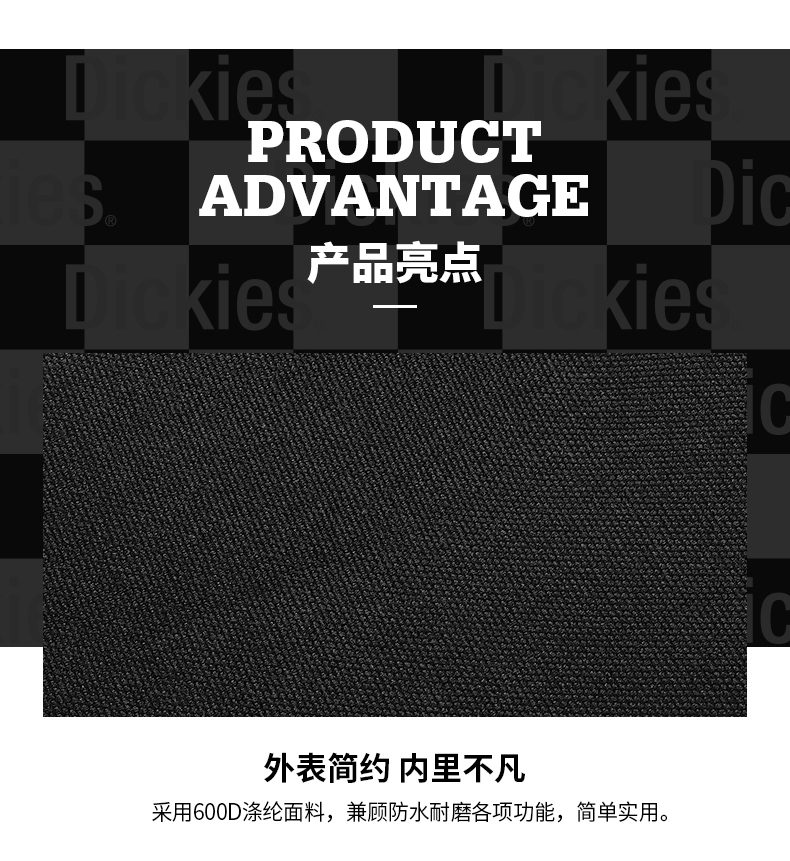 Dikka Dickies Messenger Bag Tide Nhãn hiệu nam Vai sinh viên Đánh dấu trang web chính thức Túi vải kẻ sọc Túi Messenger - Túi của con người túi đeo nam