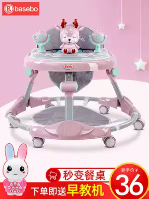 Walker anti-o-leg baby multi-function anti-rollover trolley Baby can sit and push learning driving start car