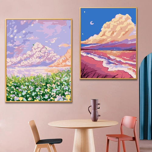 Падение в сингхе DIY цифровое масляное живопись наполнение ручной