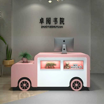 Net red ins cashier Playground Cartoon car small train Bar Early Godmother Baby center Paint front desk