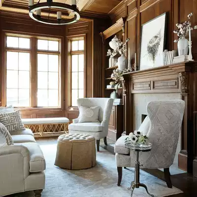 Solid wood wainscoting American country log wall skirt custom living room background wall decoration board whole house custom A17