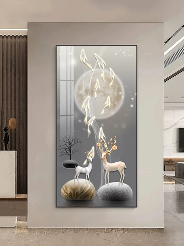 Jiutu Grand Torch Cershation Painting Vertical Edition Современное ограниченный коридор Прохождение живописи высокой абстрактной аблактики гостиной фрески