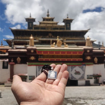 Tibetan pendant Sangye Temple 925 sterling silver Lotus Master Magic Seal