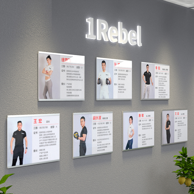 Magnetic display wall plexiglass frame wall display board poster Billboard teacher introduction board acrylic sign board non-perforated A4 display board elevator pasted Wall A3 open type