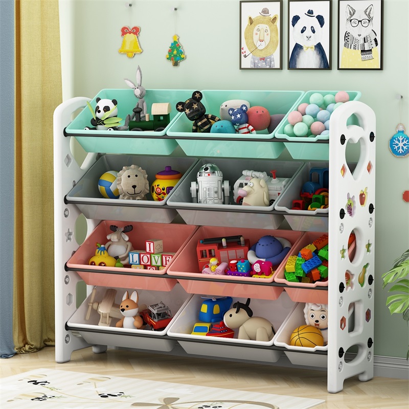 Children's toy storage rack Kindergarten multi-storey shelf finishing cabinet Large capacity baby bookshelf picture book holder