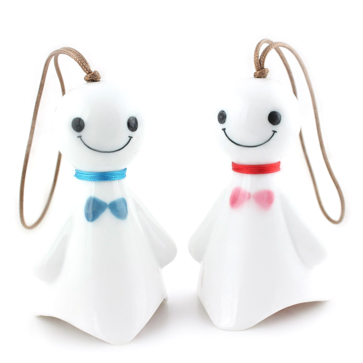 Wind bell pendant Balcony sunny day bell Art doll handmade Jingdezhen good luck cute car ceramic home