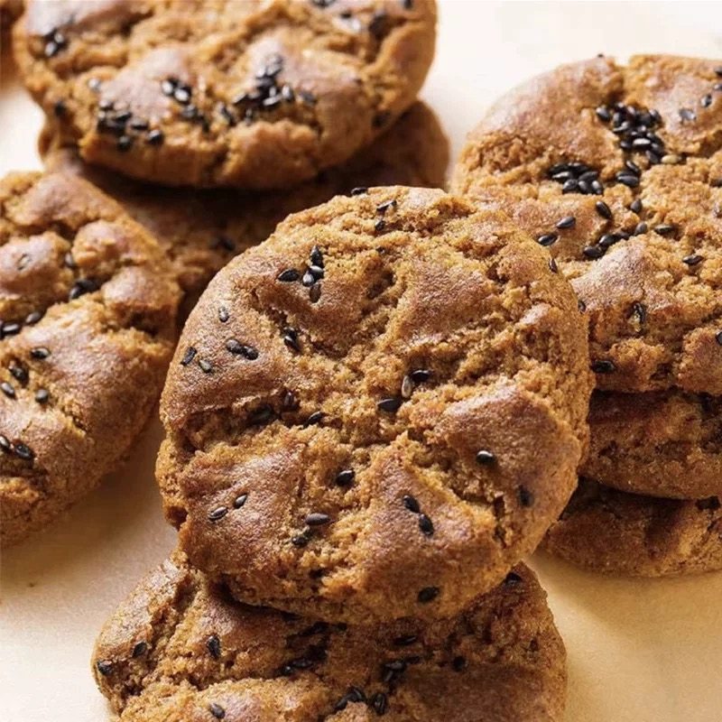 Five Black Sugar-Free Peach Crisp Individually Packaged Black Rice Black Bean Black Sesame Snack for Diabetics, Sugar-Free, Hunger-Relief, Leisure Snack