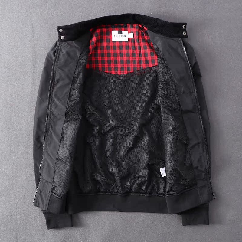 Phúc lợiCổ điển Jacket Business Collar Fall nam Jacket Casual 100 Short Jacket 1408.