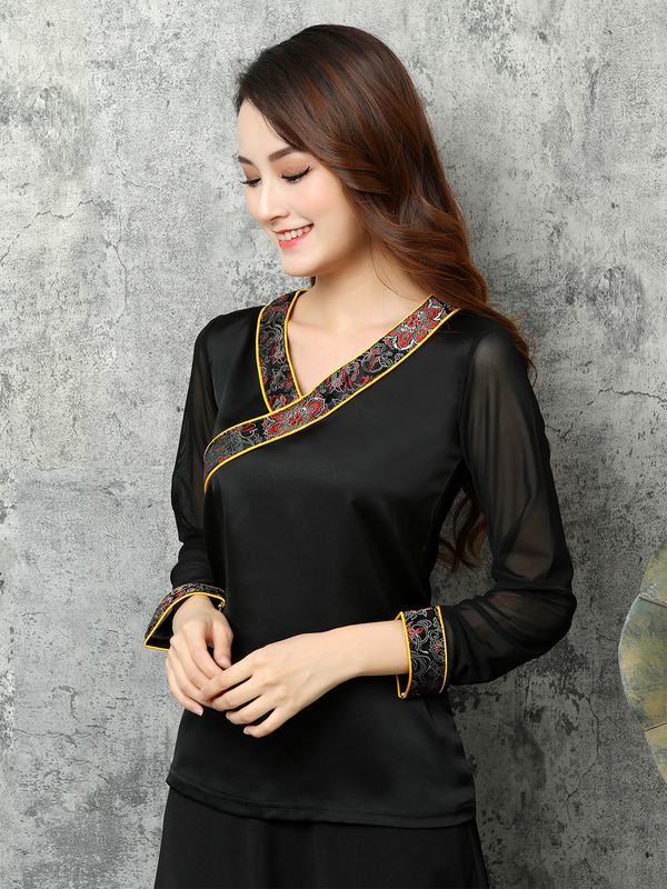 New Ethnic Style Tops for Spring and Summer, Tibetan Clothing, Performance Team Uniforms, Bora Shirts, Performance Outfits, Tibetan Costumes in Large Sizes