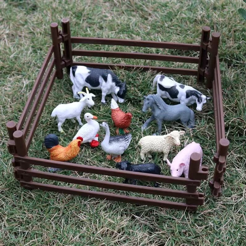 Fence Accessories Micro Landscape Pendulum Pieces Toy Cowshed Farm Animal Models Simulation Fencing Animal Sand Trays Toys