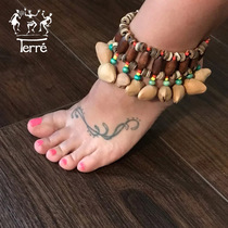 Derui Terre fruit handbell fruit anklet rattle Shakers African drum accompaniment percussion wrist bell imported