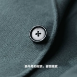 Зимнее шерстяное двусторонное шерстяное пальто для мальчиков, длинный костюм