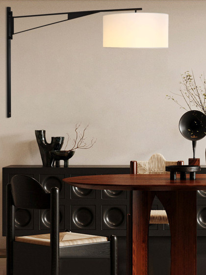 New Chinese Style Wall Lamp for Living Room, Bedroom, Modern Minimalist Corner Sofa, Dining Room, Rotating Left and Right Swing Arm Lamp, Long Arm Wall Lamp