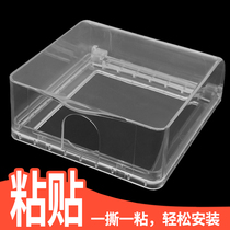Type 86 transparent paste switch socket anti-splash box protective cover Self-adhesive waterproof box bathroom panel protective cover