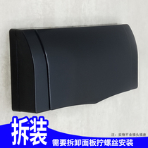 Black bathroom 86 Type socket splash-proof box toilet one-piece switch protection cover Three parallel waterproof case