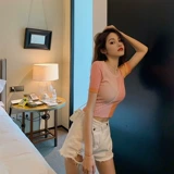 Летние женские женские 2020 г. Новый ретро контрастный Гонконгский вязаный вязаный вязаный вязаный