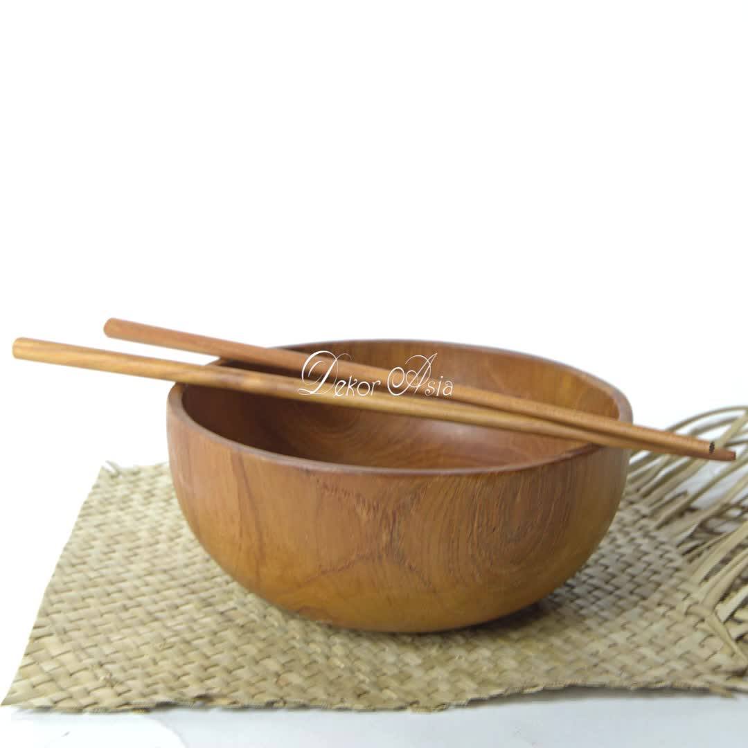 Teak Wood Round Bowl Dish Serving Dessert Diameter 5.7 Inches