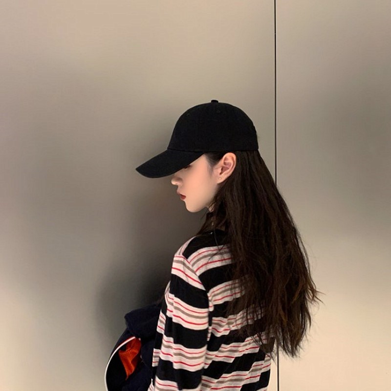 Baseball Cap Woman Autumn winter 2021 Korean version shade 100 lap day tying hat with a small soft top duck tongue cap female tide