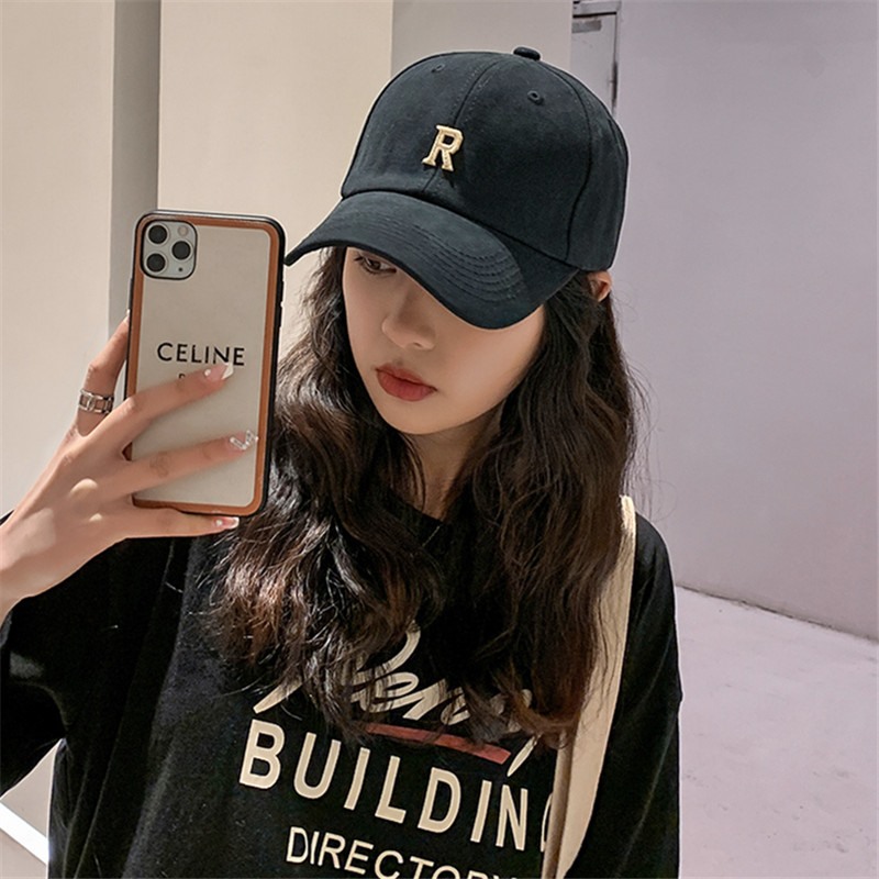 2021 new duck tongue cap female trendy letters 100 hitch hat autumn winter Korean version sunscreen baseball cap ins tide