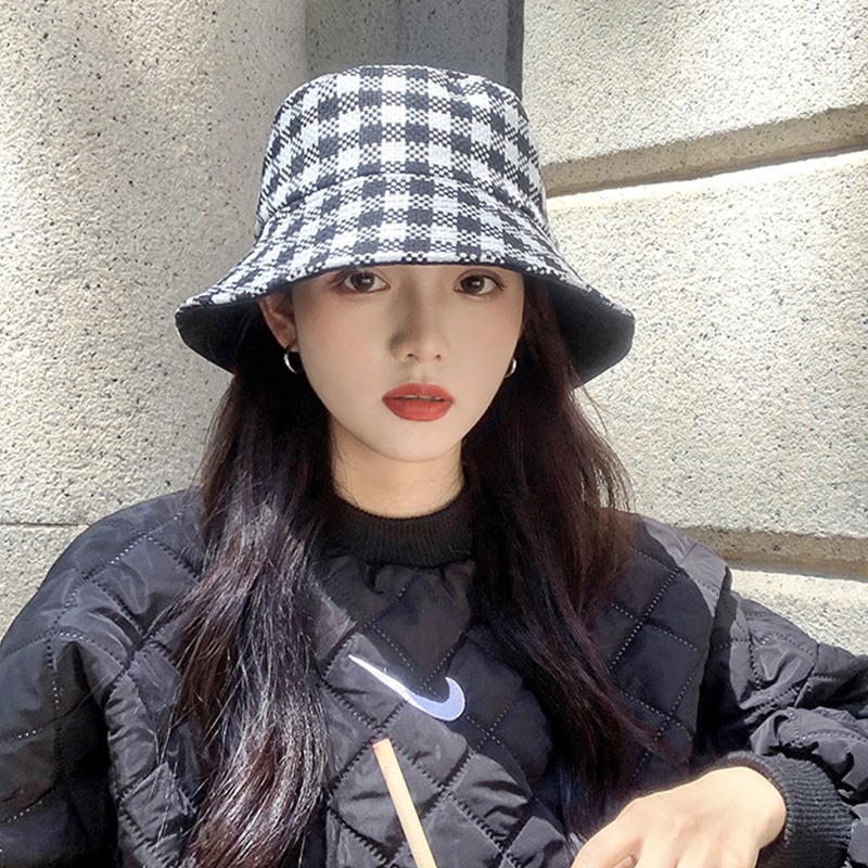 Day Series Fisherman Hat Lady Autumn Winter 2021 New Korean Version Casual 100 Hitchhiking Face Small Basin Hat Grit Wide Brim Hat