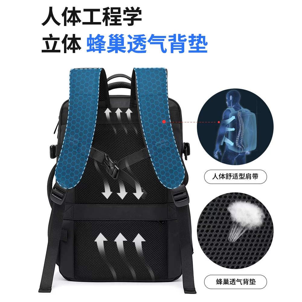 班歌 Men's capacious backpack, luggage laptop for traveling, worn on the shoulder, custom-made