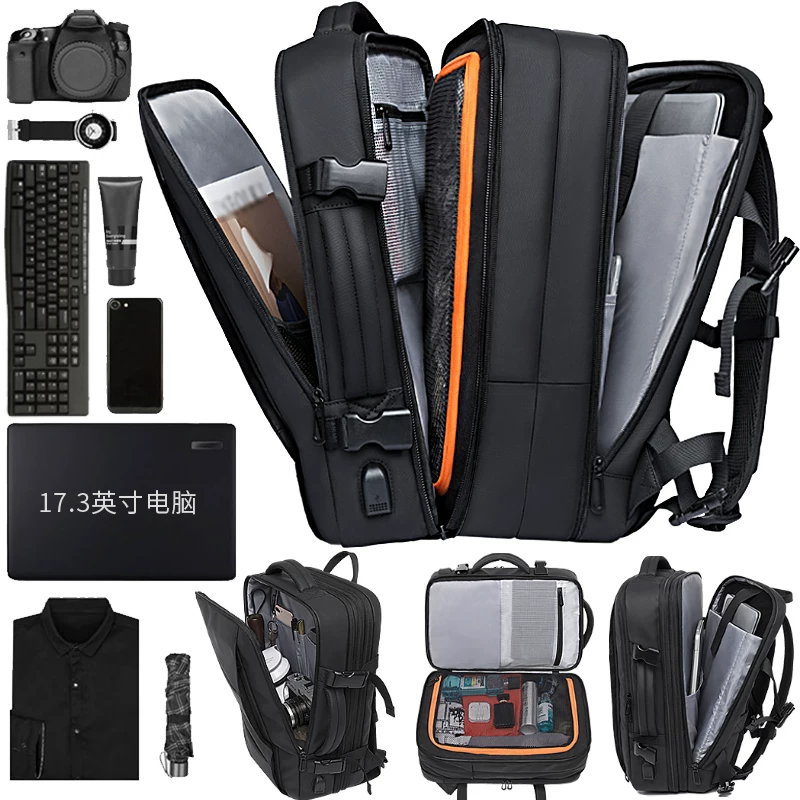 班歌 Men's capacious backpack, luggage laptop for traveling, worn on the shoulder, custom-made