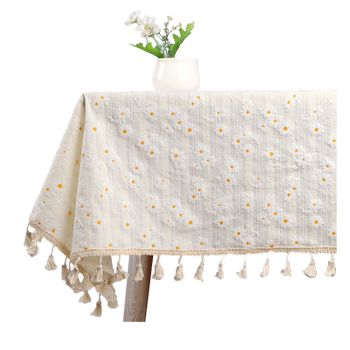 Small fresh cotton and linen fabric small floral french dining table cloth Small fresh cotton and linen fabric small floral french dining table cloth