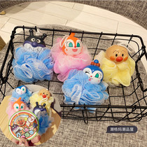 Export Japan childrens baby bread Anpanman bath net bath ball Bath ball Infant cartoon bubble bath tool