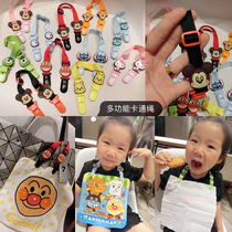 Export baby saliva towel clip Rice pocket handkerchief clip Childrens cartoon bread Anpanman halter neck clipable paper towel tool