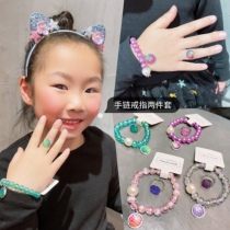 Outlet Australia Girl Reframing Shiny Mermaid Bracelet Rings Suit Children Accessories For Girls Birthday