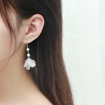 Korean version of the net red Yongsheng flower s925 sterling silver earrings temperament simple earrings Joker long earrings