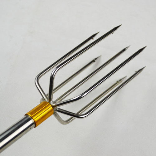 Seven-toothed harpoon head stainless steel barbed fishing fork flying plug fork fish plug fish fork steel fork