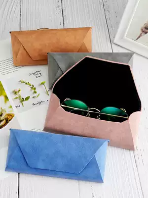 Myopia glasses case ins girl portable anti-pressure retro literary Harajuku storage sunglasses case eye box boys