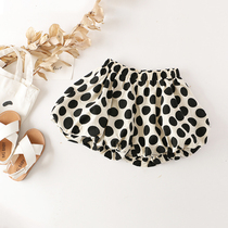 Girls flower pants summer shorts 2021 new foreign style casual pants Children Baby Korean lantern pumpkin pants