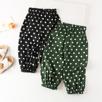 (Clearance does not return) girls anti-mosquito pants summer childrens silk wide leg pants summer pants lantern trousers