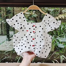 Girls camisole vest with cotton summer new foreign style childrens thin coat summer T-shirt baby shirt