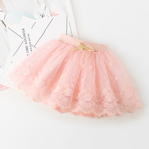 (Clearance does not return) girls skirt spring and summer Pengpeng mesh skirt childrens foreign atmosphere elastic waist short skirt