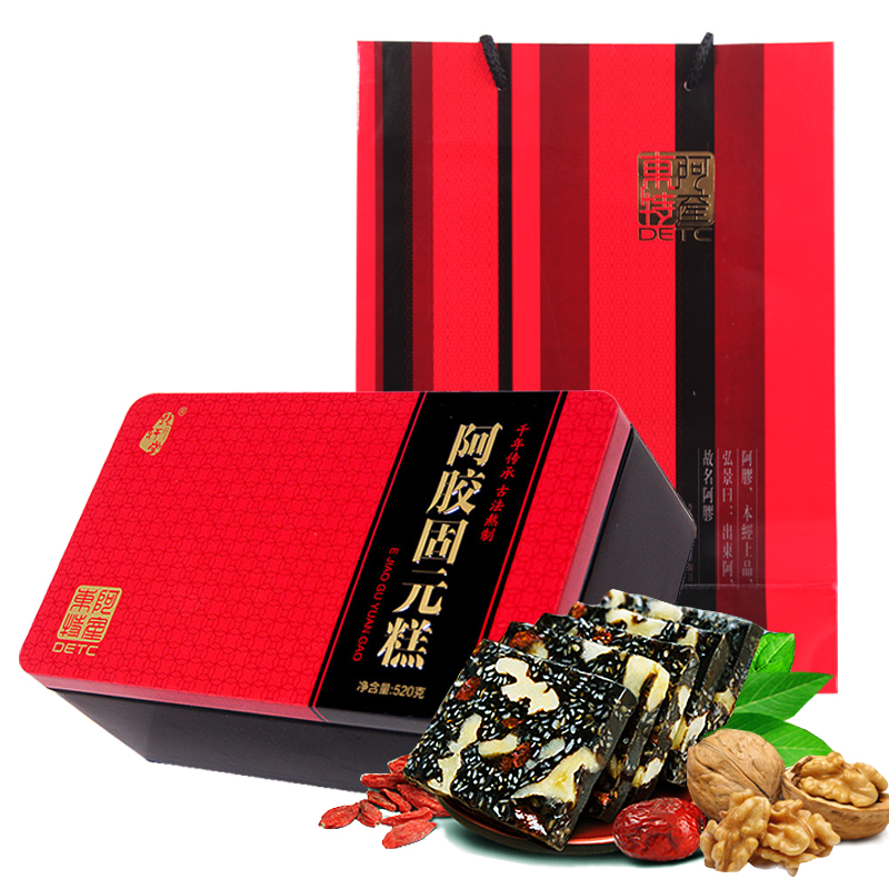红枣枸杞阿胶糕固元糕 女士型阿胶固元糕520g 山东东阿即食阿胶