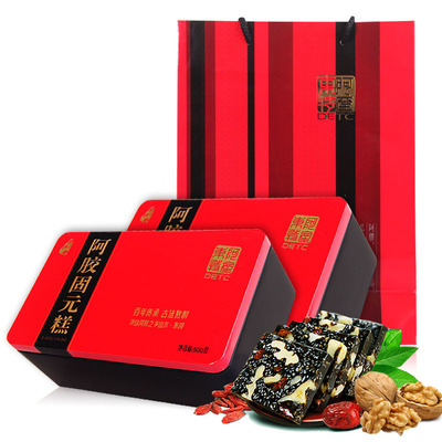阿胶糕铁盒500g 即食红枣枸杞阿胶固元糕 山东特产女士即食阿胶糕