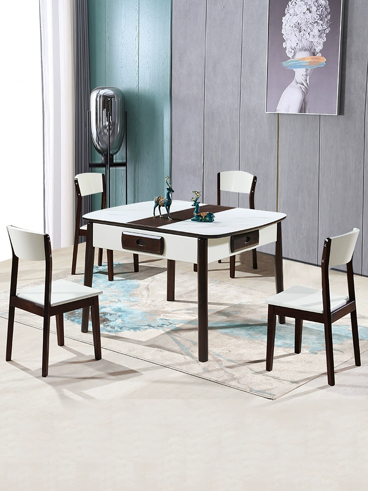 Máy mạt chược bàn ăn hoàn toàn tự động Bàn mạt chược đa năng bàn cờ gia dụng hiện đại Bàn cờ vua gỗ rắn điện máy đa chức năng Bàn mạt chược - Các lớp học Mạt chược / Cờ vua / giáo dục