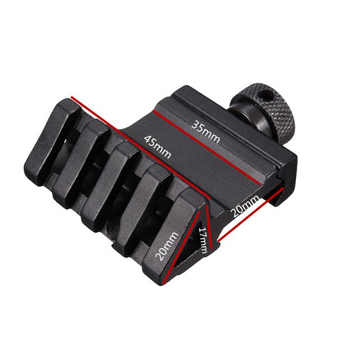 45-degree inclined rail bracket single side bracket flashlight clamp 20mm bracket with inner hexagon wrench