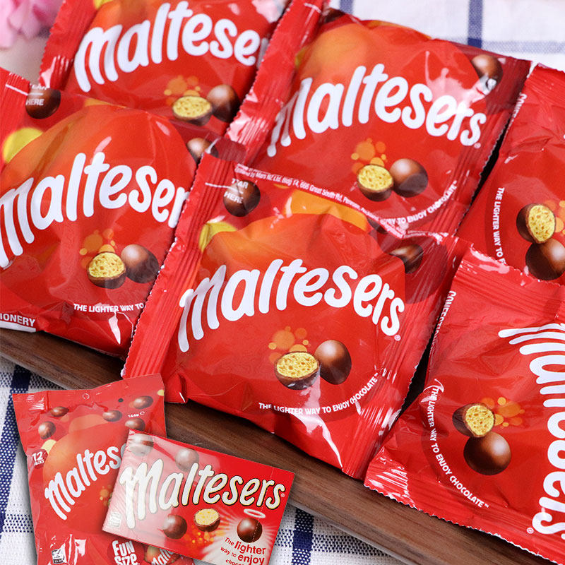 Matissa Maltesers Milk Chocolate Box Bag can be bubble net Red chocolate Beans Snack