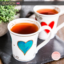 DUNOON Danon British Bone China Mug Small Capacity love Letters Couple Water Cup Wedding Gift