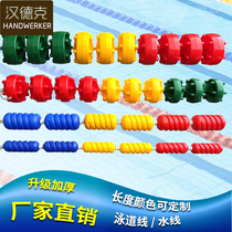 Swimming pool lane linear float line segmentation wave blocking track buoy float isolation lifesaving water line