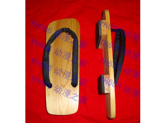 Two-Toothed Wooden Clogs, Japanese Style, Japanese Wooden Clogs, Flip-Flops, Wooden Slippers, Cosplay Anime Wooden Clogs, High Heels
